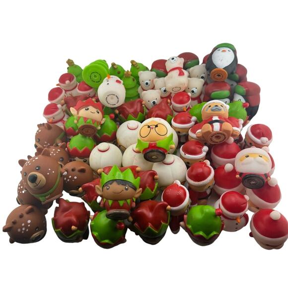 Lot of 70 Christmas Themed‎ Vinyl Firm Squish Party Favor Toys - Picture 1 of 7